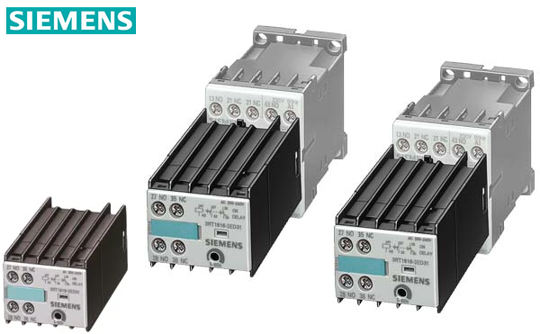 Các model Khối công tắc time-delay phụ Siemens SIRIUS 3RT19 time-delay Aux switches mounting onto 3RT1 contactors