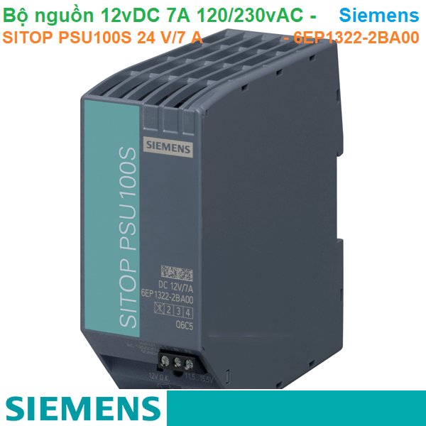 Bộ nguồn 12vDC 7A 1AC 120/230V - Siemens - SITOP PSU100S 12 V/7 A - 6EP1322-2BA00