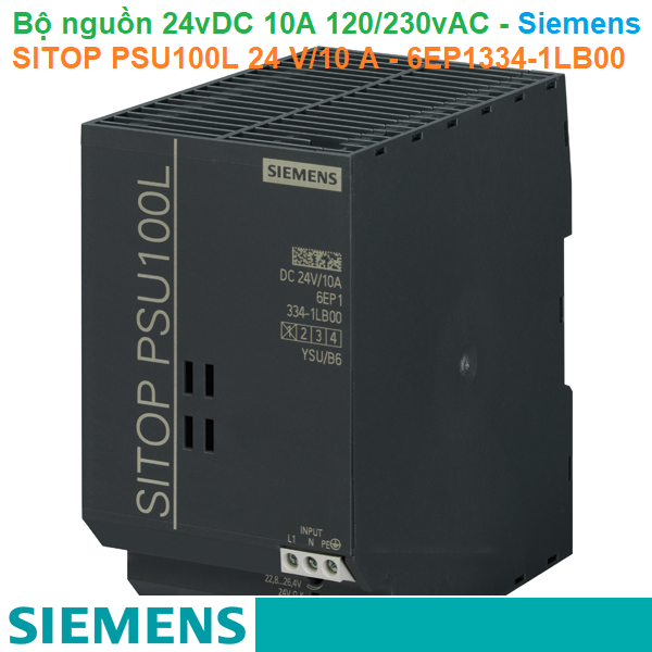 Bộ nguồn 24vDC 10A 1AC 120/230V - Siemens - SITOP PSU100L 24 V/10 A Stabilized power supply - 6EP1334-1LB00