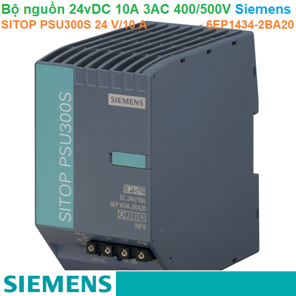 Bộ nguồn 24vDC 10A 3AC 400/500V - Siemens - SITOP PSU300S 24 V/10 A - 6EP1434-2BA20