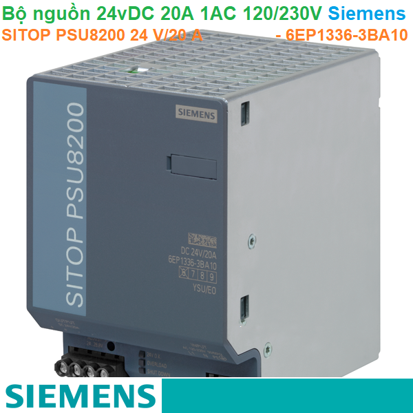 Bộ nguồn 24vDC 20A 1AC 120/230V - Siemens - SITOP PSU8200 24 V/20 A - 6EP1336-3BA10