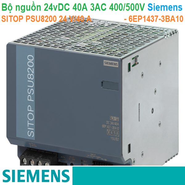 Bộ nguồn 24vDC 40A 3AC 400/500V - Siemens - SITOP PSU8200 24 V/40 A - 6EP1437-3BA10