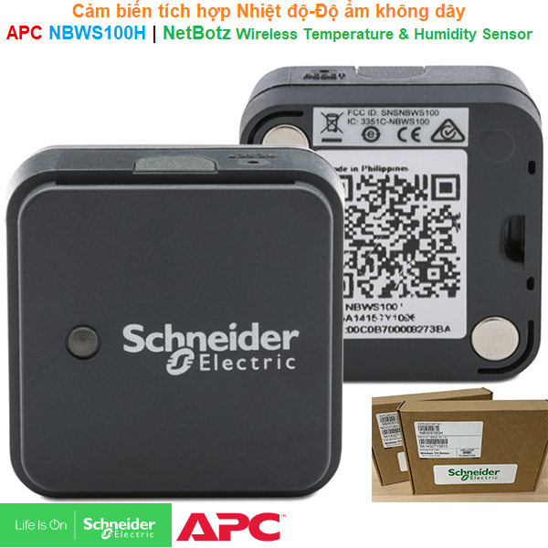 APC NBWS100H | NetBotz Wireless Temperature & Humidity Sensor -Cảm biến tích hợp Nhiệt độ-Độ ẩm không dây