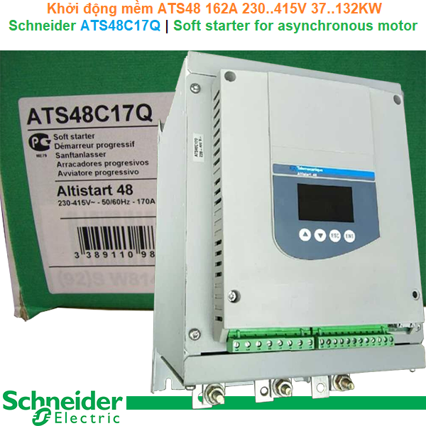 Schneider ATS48C17Q | Soft starter -Khởi động mềm ATS48 162A 230..415V 37..132KW