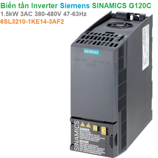 Biến tần Inverter Siemens - SINAMICS G120C 1.5kW 3AC 380-480V 47-63Hz - 6SL3210-1KE14-3AF2