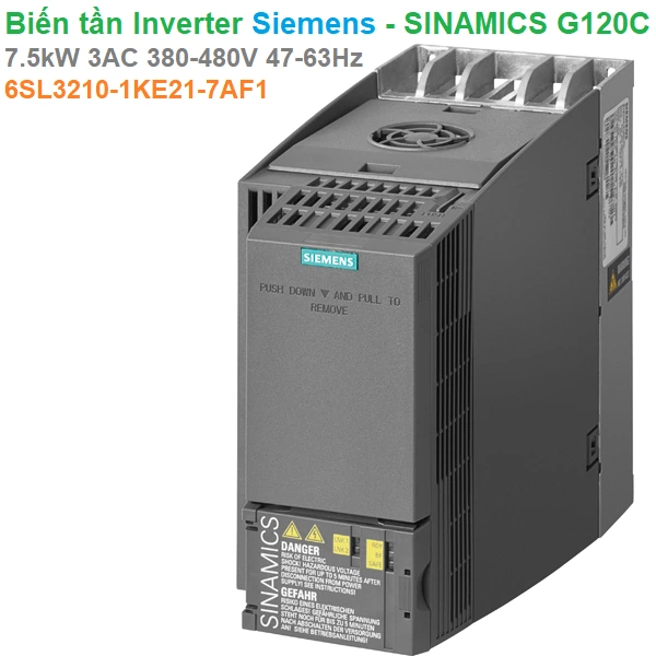 Biến tần Inverter Siemens - SINAMICS G120C 7.5kW 3AC 380-480V 47-63Hz - 6SL3210-1KE21-7AF1