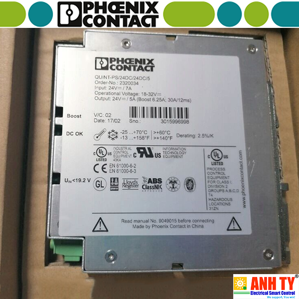 Bộ biến áp Phoenix Contact QUINT-PS/24DC/24DC/ 5 - 2320034