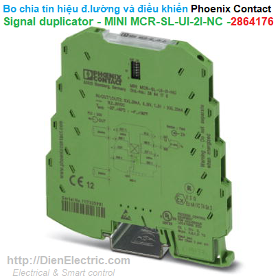Bộ chia tín hiệu đo lường và điều khiển - Phoenix Contact - Signal duplicator - MINI MCR-SL-UI-2I-NC - 2864176