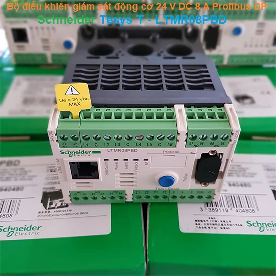 Bộ điều khiển giám sát động cơ 24vDC 8A for Profibus DP - Schneider - Tesys T - LTMR08PBD