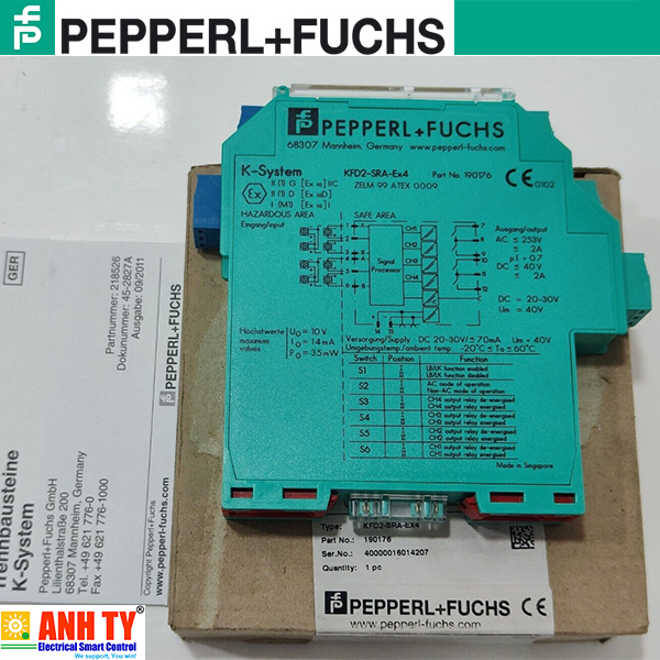 Bộ khuếch đại chuyển mạch cách ly 4-kênh Pepperl-Fuchs KFD2-SRA-Ex4
