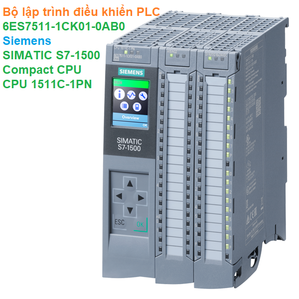 Bộ lập trình điều khiển PLC - Siemens - SIMATIC S7-1500 Compact CPU CPU 1511C-1PN 6ES7511-1CK01-0AB0