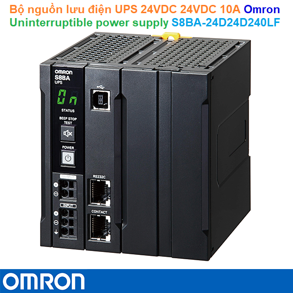 Bộ nguồn lưu điện UPS 24VDC 24VDC 10A - Omron - Uninterruptible power supply S8BA-24D24D240LF