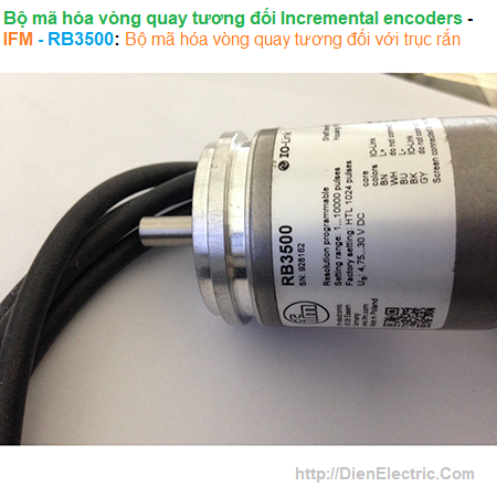 Bộ mã hóa vòng quay tương đối Incremental encoders - IFM - RB3500 Incremental encoder with solid shaft