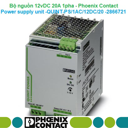 Bộ nguồn 12vDC 20A (1AC) -Phoenix Contact -Power supply unit -QUINT-PS/1AC/12DC/20 -2866721