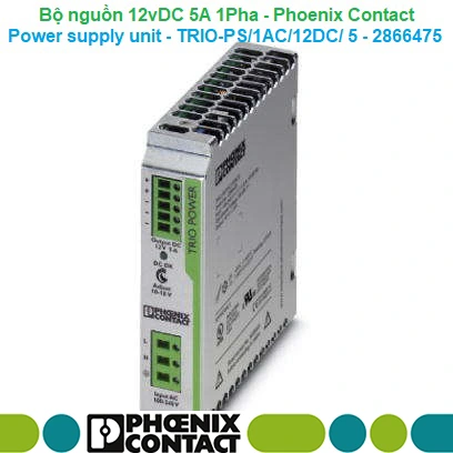 Bộ nguồn Phoenix Contact TRIO-PS/1AC/12DC/5 -2866475 | 1P 12VDC 5A