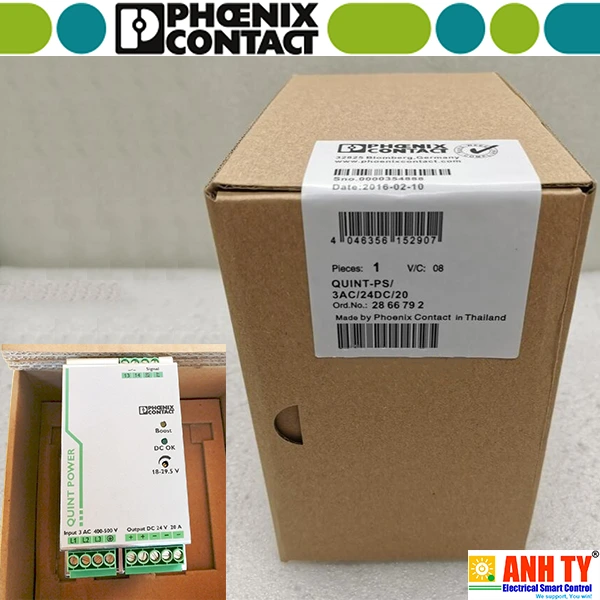 Bộ nguồn 3AC 24VDC 20A Phoenix Contact QUINT-PS/3AC/24DC/20 - 2866792