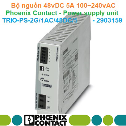 Bộ nguồn 48vDC 5A (1AC) - Phoenix Contact - Power supply unit - TRIO-PS-2G/1AC/48DC/5 - 2903159