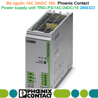 Bộ nguồn 24vDC-10A Phoenix Contact Power supply unit - TRIO-PS/1AC/24DC/10 - 2866323