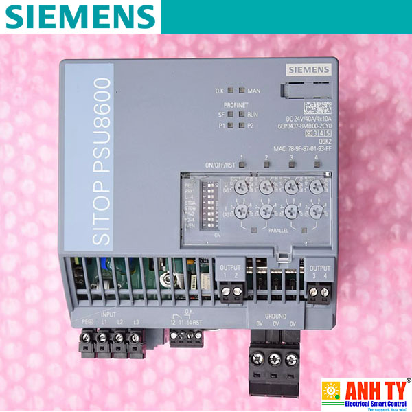 Bộ nguồn Siemens 6EP3437-8MB10-2CY0 | PSU8600 3AC 40 A/4x10 A EIP | 3AC400-500V 24VDC 40A 4x10A EIP