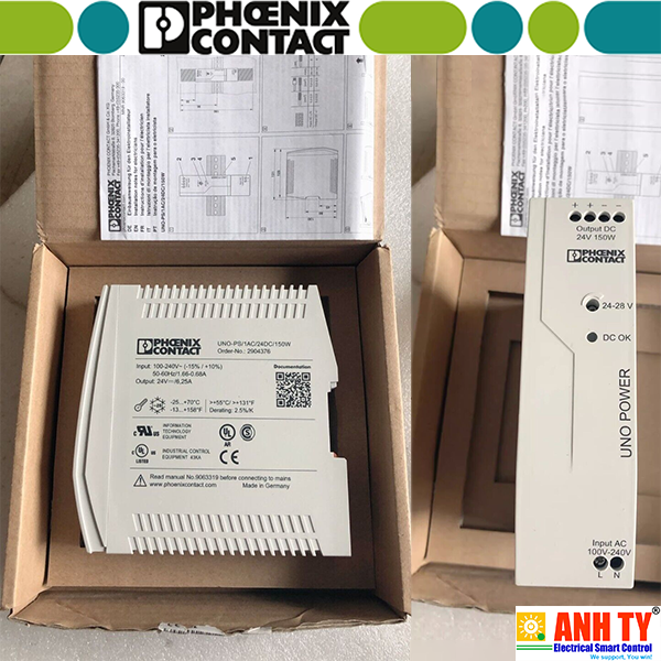 Bộ nguồn 24vDC-150W Phoenix Contact Power supply unit - UNO-PS/1AC/24DC/150W - 2904376