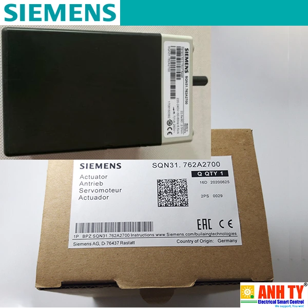 Bộ truyền động 90°/23s 2.5Nm 2 relays AC230V Siemens SQN31.762A2700