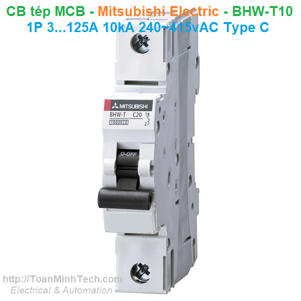 CB tép MCB - Mitsubishi Electric - BHW-T10 1P 3...125A 10kA 240~415vAC Type C