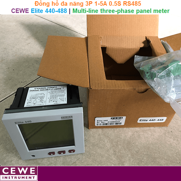 CEWE Elite 440-488 | Multi-line three-phase panel meter -Đồng hồ đa năng 3P 1-5A 0.5S RS485