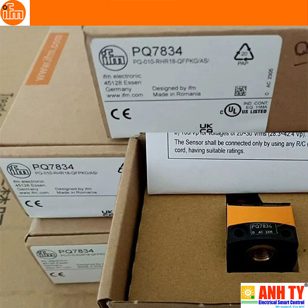 Cảm biến áp suất -1 +10 bar IFM PQ7834 | PQ-010-RHR18-QFPKG/AS/