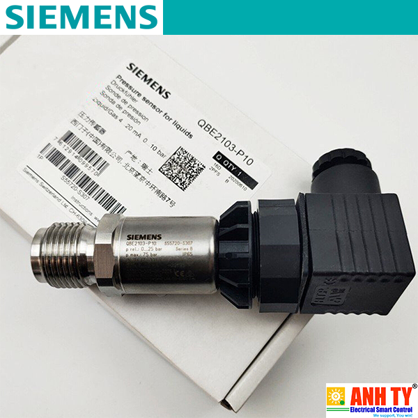Cảm biến áp suất 0-10bar 4-20mA G1/2 Siemens QBE2103-P10