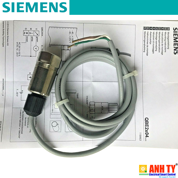 Cảm biến áp suất cho chất làm lạnh Siemens QBE2104-P60U