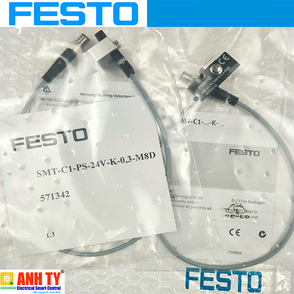 Cảm biến tiệm cận cảm ứng từ Festo SMT-C1-PS-24V-K-0,3-M8D | 571342