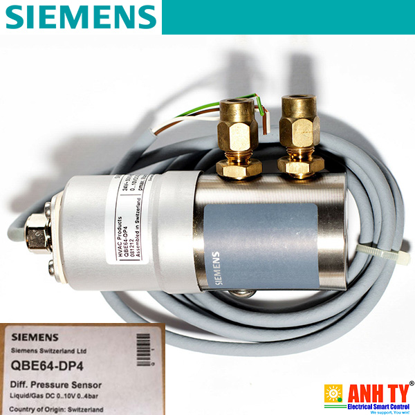 Cảm biến chênh áp chất lỏng-khí 0-10V 0-400kPa Siemens QBE64-DP4