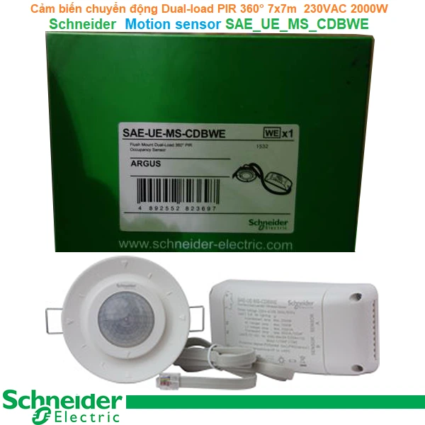 Cảm biến motion Hồng ngoại-Vi sóng  Schneider SAE_UE_MS_CDBWE