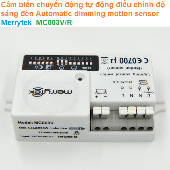 Cảm biến chuyển động tự động tăng-giảm độ sáng đèn Automatic dimming motion sensor - Merrytek - MC003V/R