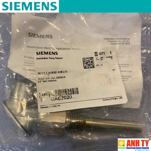 Cảm biến nhiệt độ ngâm Siemens QAE2020.010