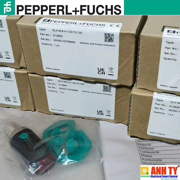Cảm biến quang Pepperl Fuchs GLV18-8-H-120/73/120 | 212930 | M18 120mm Light/dark-on 2xPNP M12
