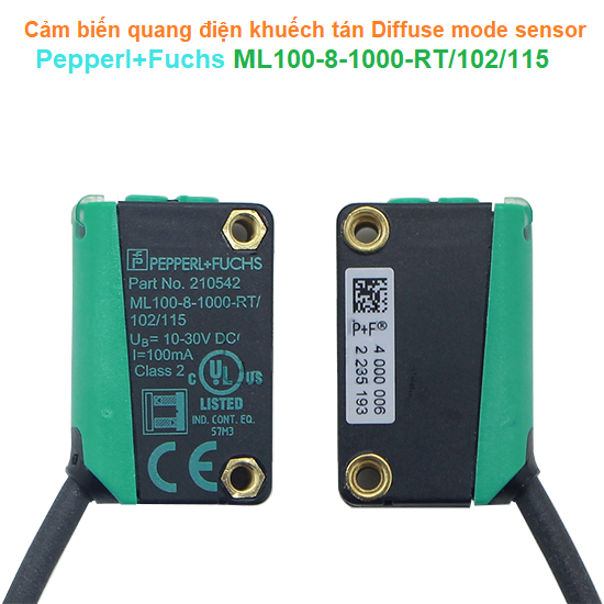 Cảm biến quang điện khuếch tán Diffuse mode sensor - Pepperl+Fuchs - ML100-8-1000-RT/102/115