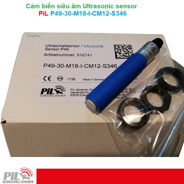 Cảm biến siêu âm Ultrasonic sensor - PiL - P49-30-M18-I-CM12-S346 