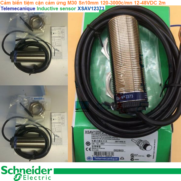 Cảm biến tiệm cận cảm ứng 3-wire 10 mm 1NC PNP 2m  - Telemecanique - Inductive sensor XSAV12373