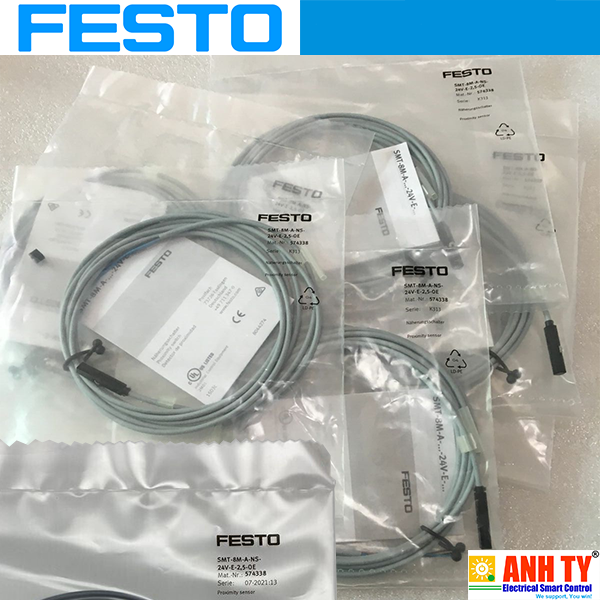 Cảm biến tiệm cận điện trở từ tính Festo SMT-8M-A-NS-24V-E-2,5-OE | 574338