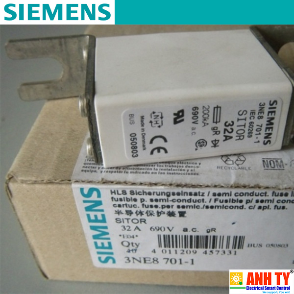 Cầu chì gR 32A 690V Siemens 3NE8701-1