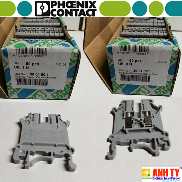 Cầu đấu điện 0.2-4mm2 24A 800V Phoenix Contact UK 3 N - 3001501