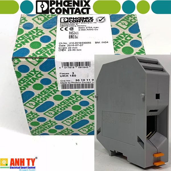 Cầu đấu nối điện Phoenix Contact UKH 150 - 3010110 | 1000V 309A 35-150mm2 Screw