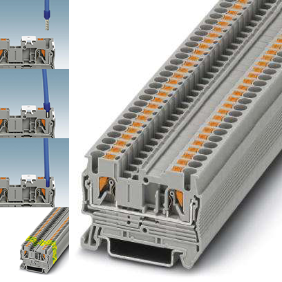 Cầu đấu nối điện  2.5mm2 800V 24A - Phoenix Contact - Feed-through terminal block - PT 2,5 - 3209510