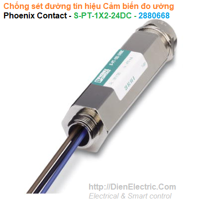 Thiết bị chống sét lan truyền đường tín hiệu Cảm biến đo lường - Phoenix Contact - S-PT-1X2-24DC - 2880668