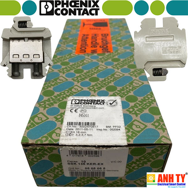 Đầu nối điện ceramic Phoenix Contact SSK 135 KER-EX - 0505055 | 180°C 35mm2 800V 125A 