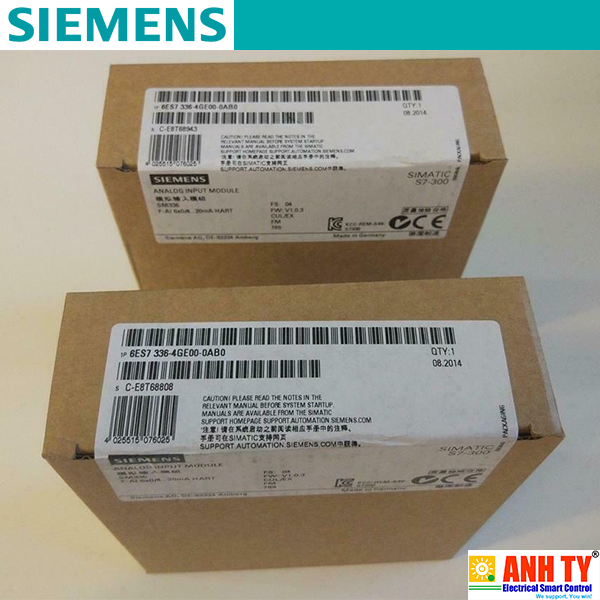 Siemens 6ES7336-4GE00-0AB0 | Đầu vào analog SIMATIC S7 SM 336