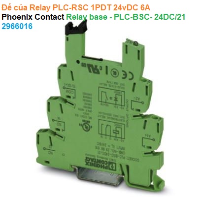 Đế của Relay PLC-RSC 1PDT 24vDC 6A - Phoenix Contact - Relay base - PLC-BSC- 24DC/21 - 2966016