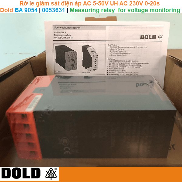 Dold BA 9054 | 0053631 | Measuring relay  for voltage monitoring -Rờ le giám sát điện áp AC 5-50V UH AC 230V 0-20s
