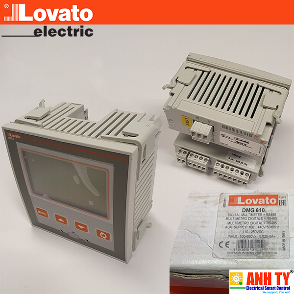 Đồng hồ điện đa năng LCD 100-440AC 120-250DC RS485 72X46 Lovato DMG610